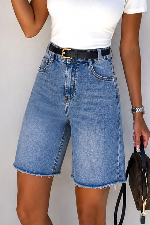 Ženske traper kratke hlače visokog struka i širokog kroja IVANIA, Boja: denim, IVET.HR - MODERNA ODJEĆA