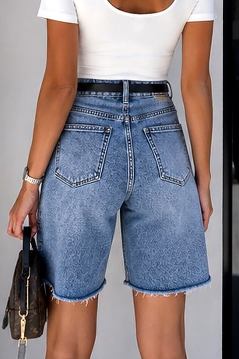 Ženske traper kratke hlače visokog struka i širokog kroja IVANIA, Boja: denim, IVET.HR - MODERNA ODJEĆA