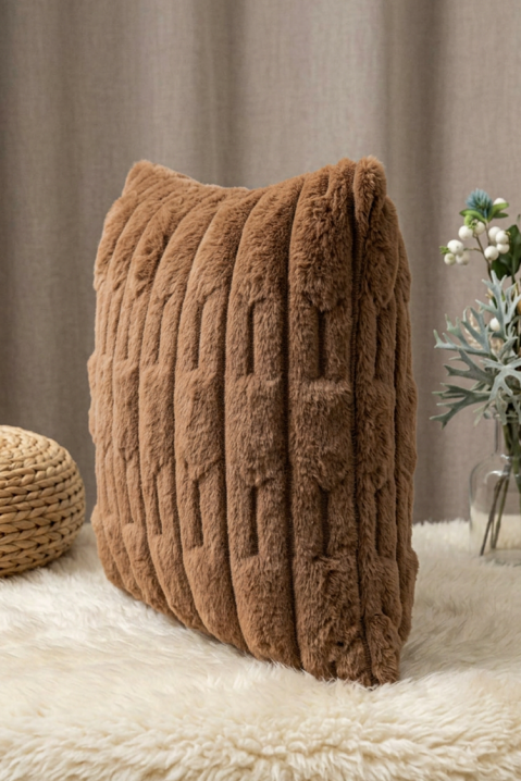 Ukrasna jastučnica s reljefom MARLENZA BROWN 40х40 cm, Boja: smeđa, IVET.HR - MODERNA ODJEĆA