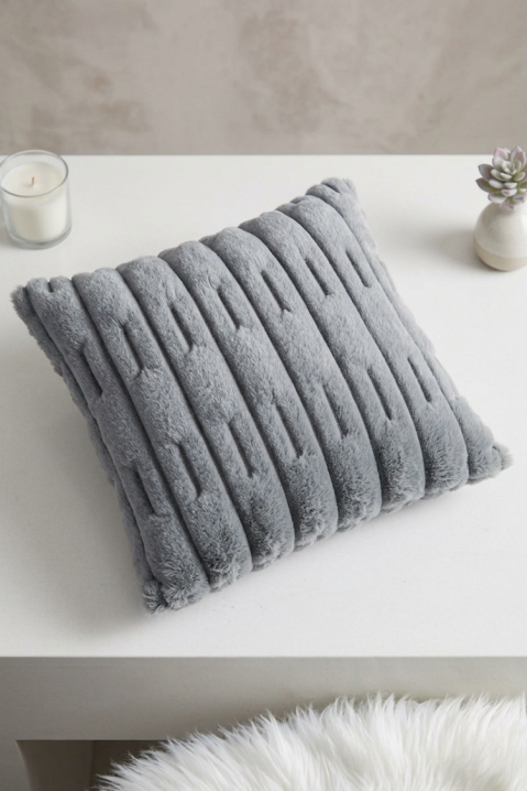 Ukrasna jastučnica s reljefom MARLENZA GREY 40х40 cm, Boja: siva, IVET.HR - MODERNA ODJEĆA