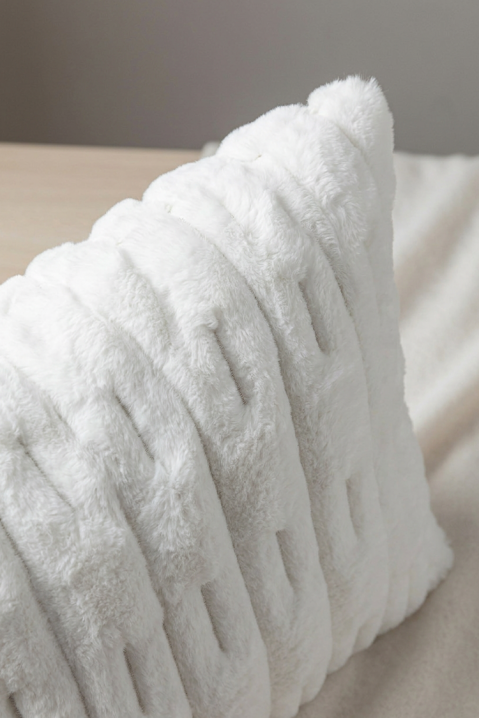 Ukrasna jastučnica s reljefom MARLENZA WHITE 40х40 cm, Boja: bijela, IVET.HR - MODERNA ODJEĆA