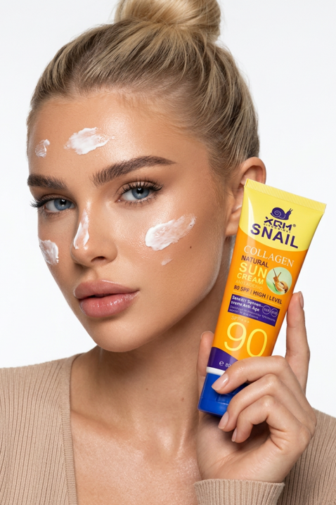 Zaštita od sunca SPF 90 s puževim kolagenom XQM Snail Collagen Natural Suncream 80 mlIVET.HR - MODERNA ODJEĆA