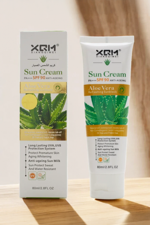 Osvježavajuća krema za sunčanje s aloe verom XQM Sun Protect SPF 90 - 80 mlIVET.HR - MODERNA ODJEĆA