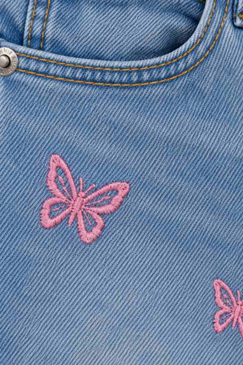 Ženske traper kratke hlače s vezom i naglašenim rubom SHARINA, Boja: denim, IVET.HR - MODERNA ODJEĆA
