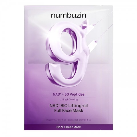 NUMBUZIN Маска za lifting lica s koenzimom No.9 NAD+ BIO Lifting-sil Full Face Mask 26mlIVET.HR - MODERNA ODJEĆA