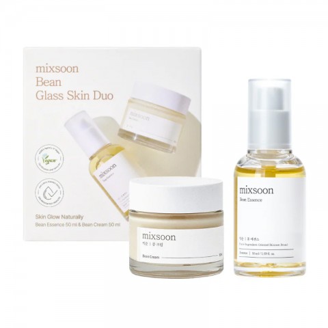 MIXSOON Bean Glass Skin Duo set za njegu lica s ekstraktom soje (Bean Essence 50 ml x 1 + Bean Cream 50 ml x 1)IVET.HR - MODERNA ODJEĆA