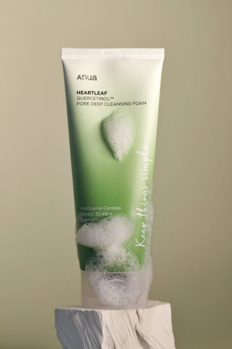 ANUA Heartleaf Quercetinol Pore Deep Cleansing Foam with quercetinol and heartleaf oak leaves 150 mlIVET.HR - MODERNA ODJEĆA