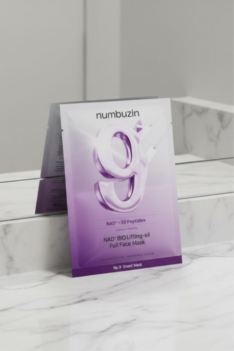 NUMBUZIN Маска za lifting lica s koenzimom No.9 NAD+ BIO Lifting-sil Full Face Mask 26mlIVET.HR - MODERNA ODJEĆA