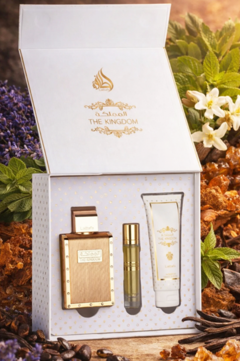 Muški arapski set Lattafa The Kingdom Men Edp 100 ml + Edp 12 ml + Shower Gel 100 mlIVET.HR - MODERNA ODJEĆA