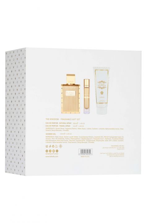 Muški arapski set Lattafa The Kingdom Men Edp 100 ml + Edp 12 ml + Shower Gel 100 mlIVET.HR - MODERNA ODJEĆA
