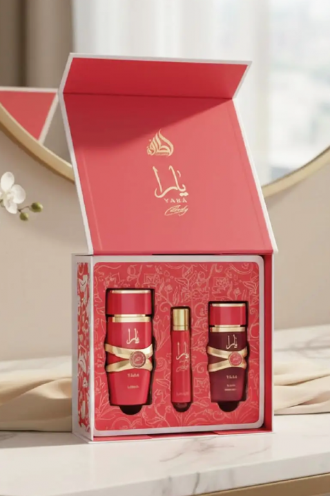 Ženski arapski set Lattafa Yara Candy Edp 100 ml + 12 ml Edp + Hair Mist 50 mlIVET.HR - MODERNA ODJEĆA