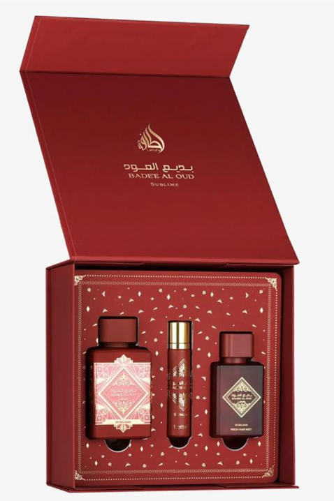 Unisex arapski set Lattafa Bade`e Al Oud Sublime Edp 100 ml + 12 ml Edp + Hair Mist 50 mlIVET.HR - MODERNA ODJEĆA