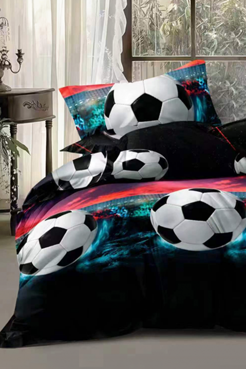 Aktualni dvodijelni set posteljine s 3D printom stadiona i lopti FORMINA 140x200 cm, Boja: višebojna, IVET.HR - MODERNA ODJEĆA