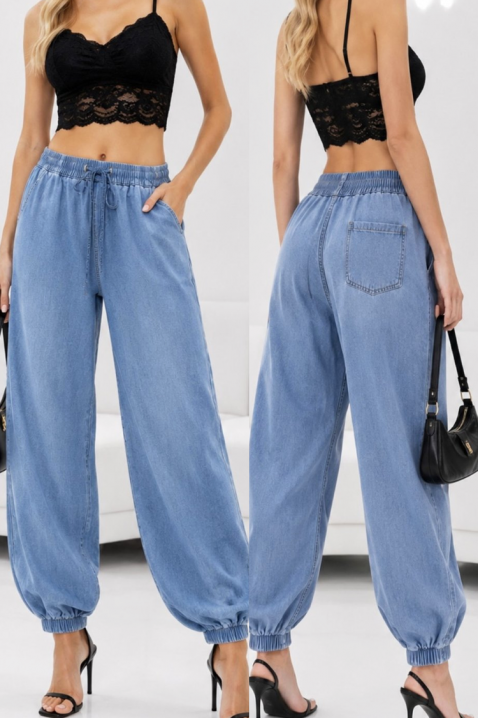 Stilski traper joggeri s elastičnim pojasom i savršenim krojem LEMASIANA, Boja: denim, IVET.HR - MODERNA ODJEĆA