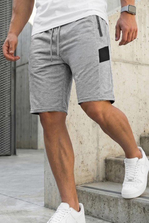 Muške sportske kratke hlače s kontrastnim detaljima CHRISTIANO GREY, Boja: siva, IVET.HR - MODERNA ODJEĆA