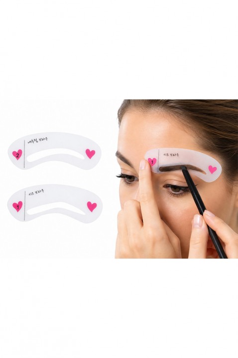 Set za obrve – 2 predloška za precizno oblikovanje BROW SHAPE, Boja: roza, IVET.HR - MODERNA ODJEĆA