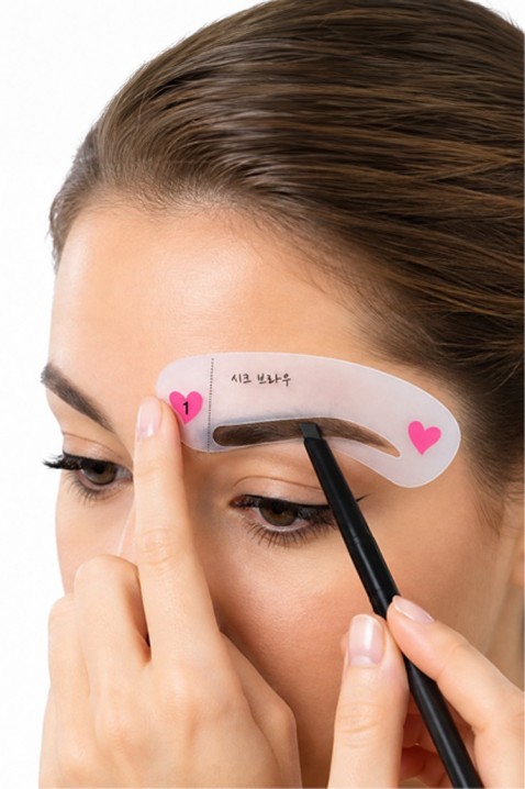 Set za obrve – 2 predloška za precizno oblikovanje BROW SHAPE, Boja: roza, IVET.HR - MODERNA ODJEĆA