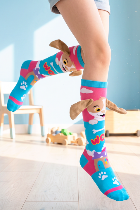 Dječje čarapice s 3D printom psića i mekanim ušima PUPPY PAW, Boja: višebojna, IVET.HR - MODERNA ODJEĆA