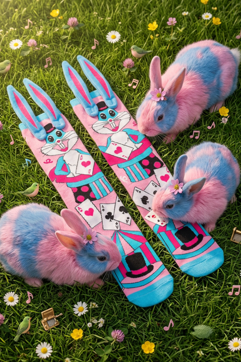 Dječje čarapice s 3D printom zeca s mekanim ušima MAGIC BUNNY, Boja: višebojna, IVET.HR - MODERNA ODJEĆA