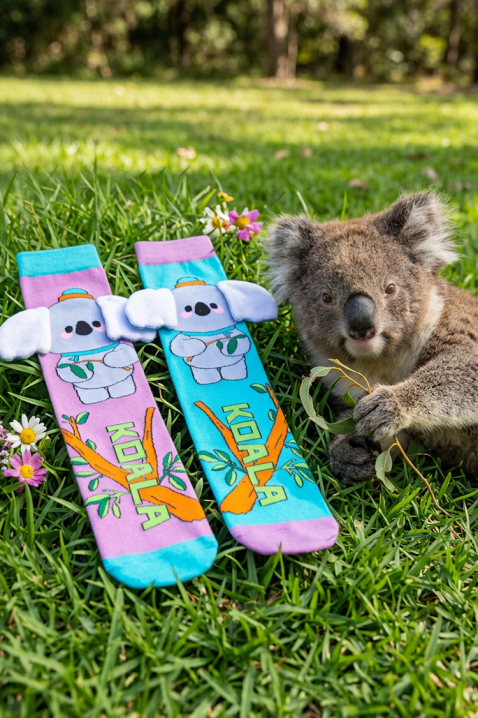 Dječje čarape s 3D printom koale i mekanim ušima HAPPY KOALA, Boja: višebojna, IVET.HR - MODERNA ODJEĆA