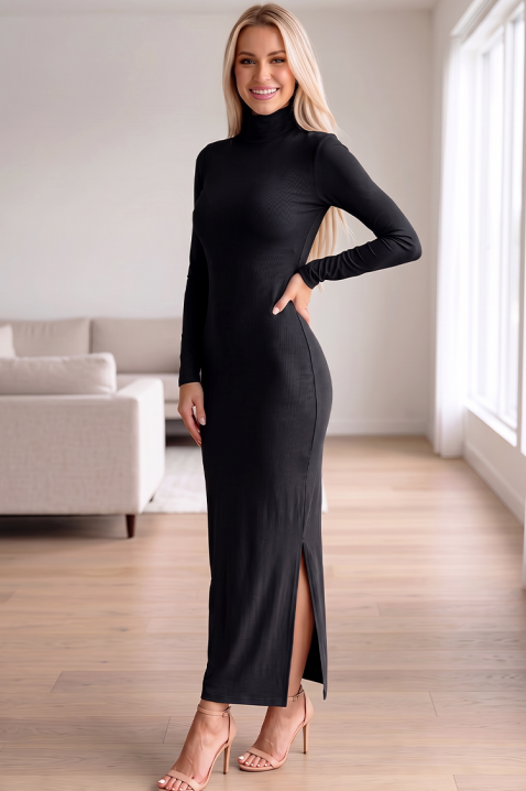 Elegantna haljina s čistim linijama MELODIE BLACK, Boja: crna, IVET.HR - MODERNA ODJEĆA
