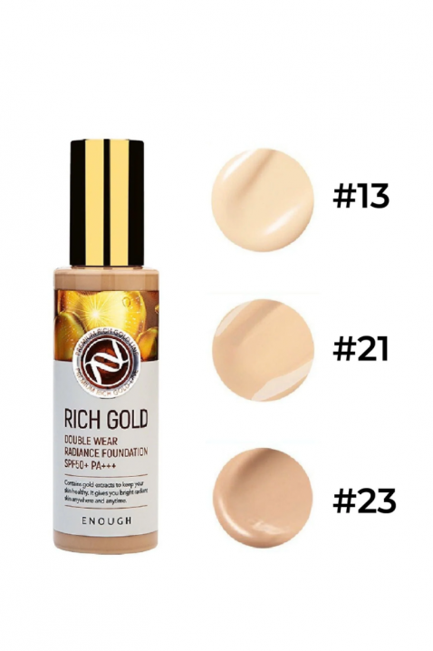 Enough Gold Face Foundation Rich Gold Double Wear Radiance Foundation SPF50+ PA+++ (13)IVET.HR - MODERNA ODJEĆA