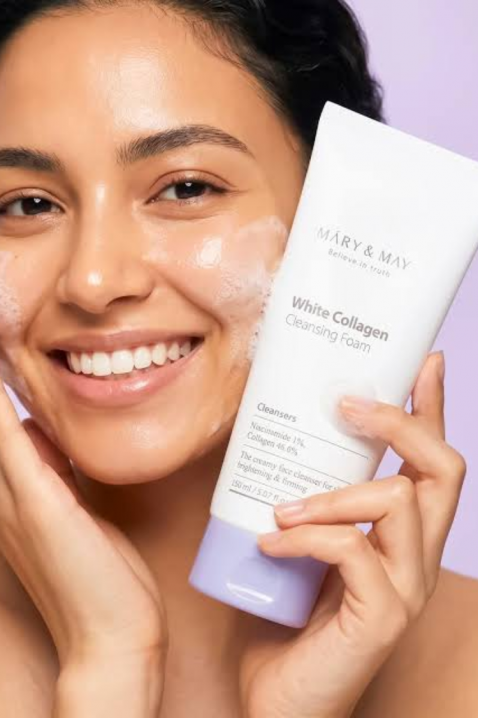 Mary&May White Collagen Cleansing Foam with Collagen and Niacinamide, 150 mlIVET.HR - MODERNA ODJEĆA