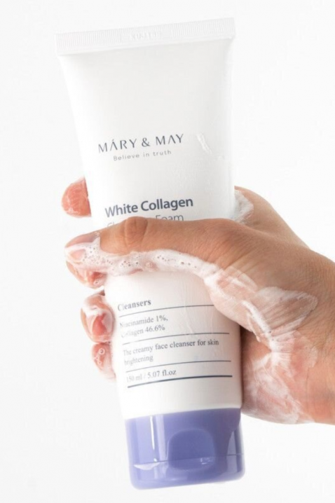 Mary&May White Collagen Cleansing Foam with Collagen and Niacinamide, 150 mlIVET.HR - MODERNA ODJEĆA