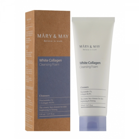 Mary&May White Collagen Cleansing Foam with Collagen and Niacinamide, 150 mlIVET.HR - MODERNA ODJEĆA