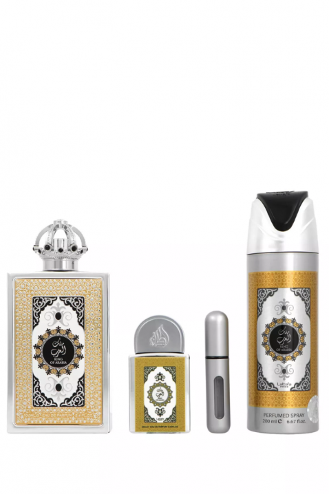 Muški arapski set Lattafa King Of Arabia Edp 100 ml + Edp 20 ml + Deodorant 200 mlIVET.HR - MODERNA ODJEĆA
