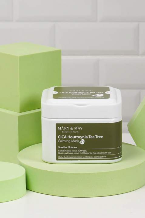 Mary&May Sheet Masks with Calming Effect CICA Houttuynia Tea Tree Calming Mask, 30 pcs * 40 mlIVET.HR - MODERNA ODJEĆA