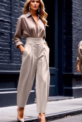 hlače BRIANTA BEIGE