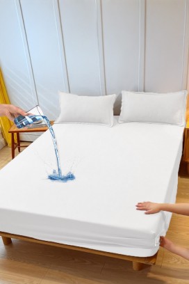plahta s elastikom MONDELGA WHITE 200x220 cm