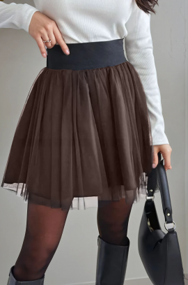 suknja SARTELFA BROWN