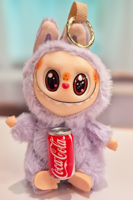 dodatak za torbu LABUBU COCA COLA LILA