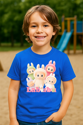 dječija majica LABUBU KIDDY BLUE
