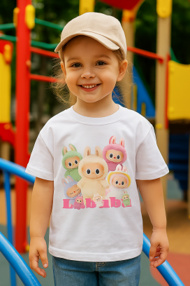 dječija majica LABUBU KIDDY WHITE