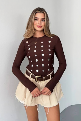 ženska bluza BLAZDANA BROWN