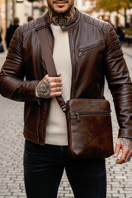 muška torba KABREZO BROWN