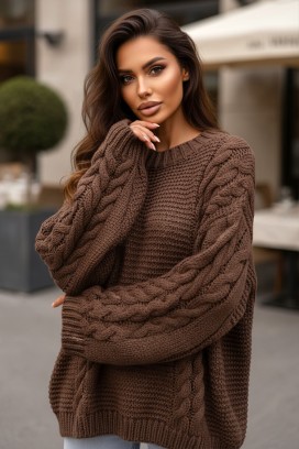 džemper TINTEFA BROWN