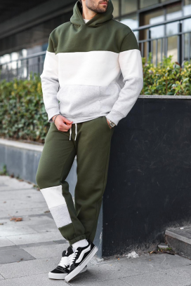 muška dukserica FREDERO KHAKI