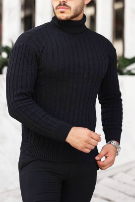 muški džemper RACHERO BLACK