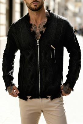 muški kardigan JOLZERO BLACK