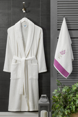 set ogrtača i ručnika DRONEIFA WHITE