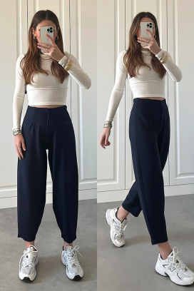 hlače AMAROLDA NAVY