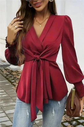 ženska bluza GIRFOLZA BORDO