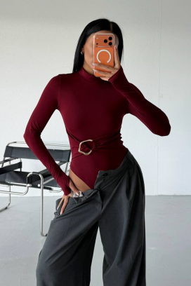 bodi - bluza TEMINSA BORDO