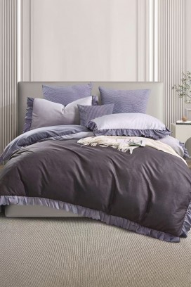 komplet posteljina SIOGERY LILA 200x220 cm pamuk - 3 dijela