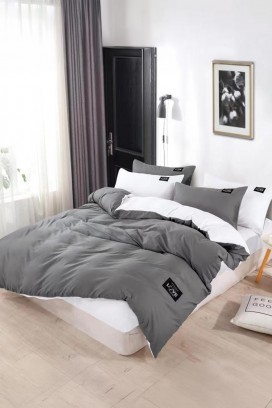 komplet posteljina TRENILMY GRAFIT 200x220 cm pamuk - 3 dijela