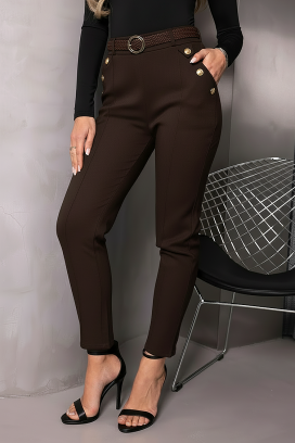 hlače ZIRVELLA BROWN